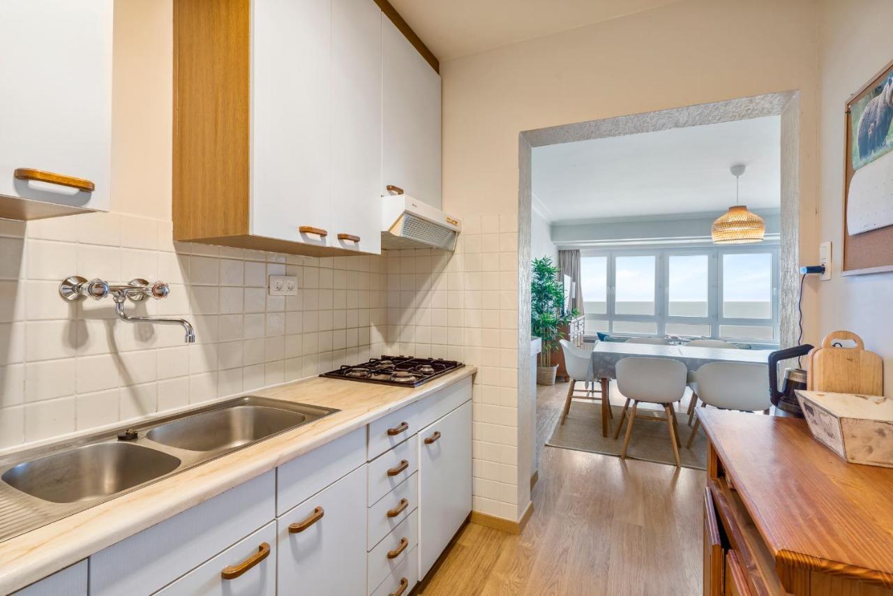 Zonnig Familie App Op Zeedijk Met Zeezicht Voor 6P Apartment Ostend Luaran gambar