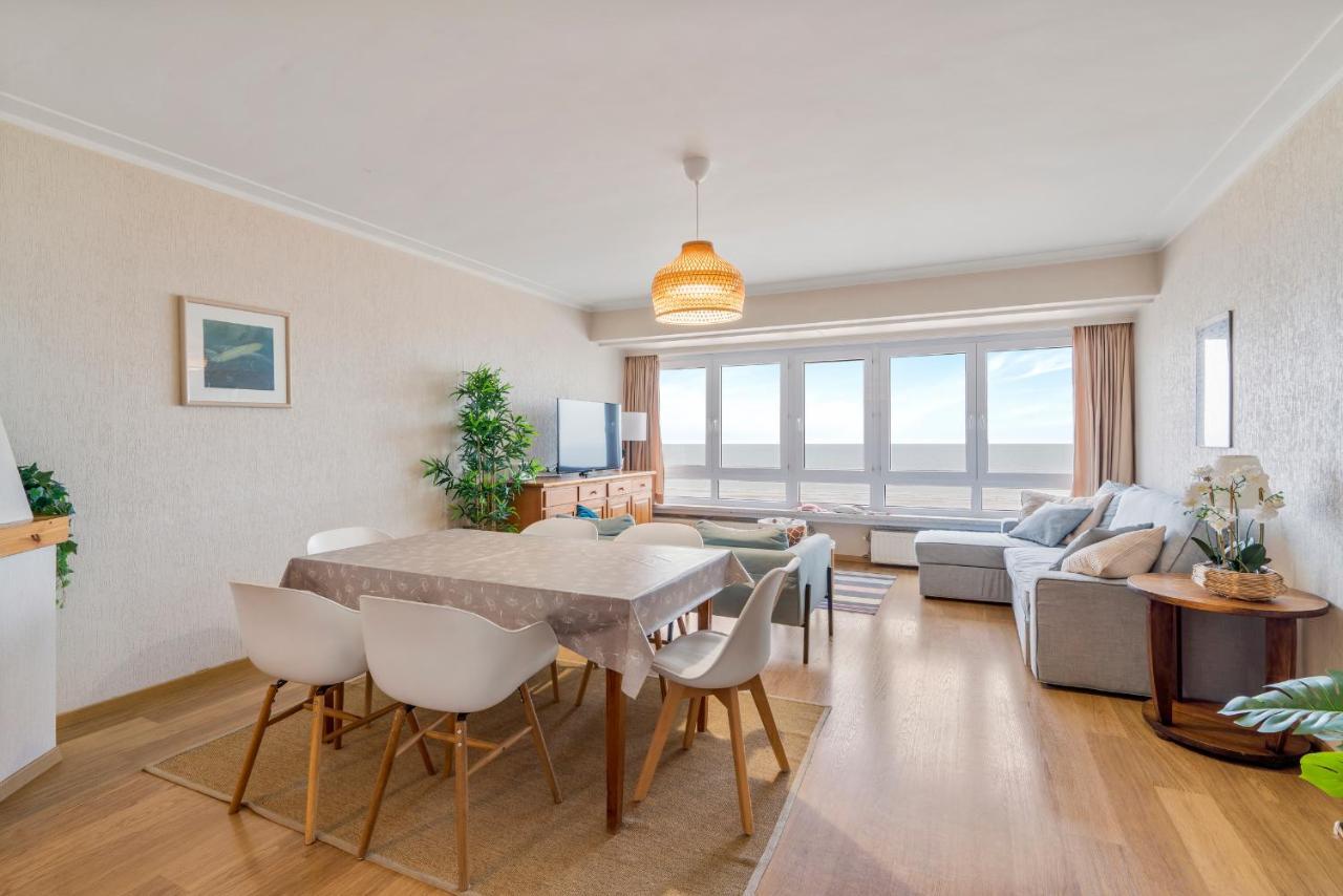 Zonnig Familie App Op Zeedijk Met Zeezicht Voor 6P Apartment Ostend Luaran gambar